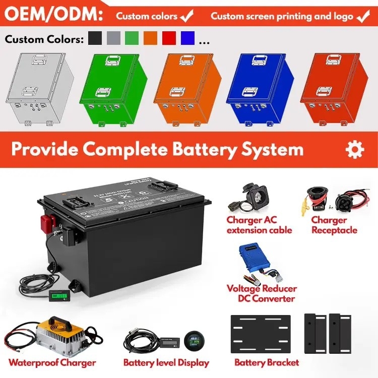 OEM ODM LiFePO4 Customized Golf Cart Lithium Battery Pack Lithium Ion Battery 48V