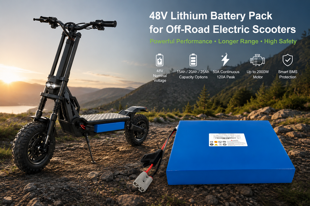 সম্পর্কে সর্বশেষ কোম্পানী কেস 48V Lithium Battery Pack for 2000W Off-Road Electric Scooters