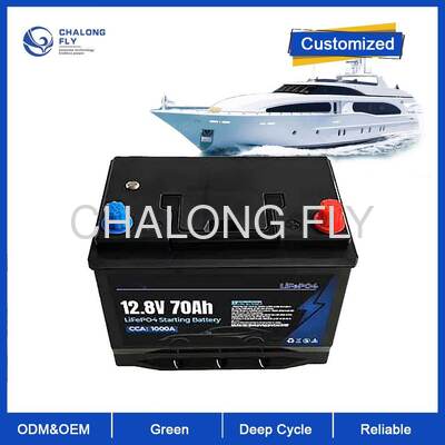 1300CCA 12V 130Ah IP67 Waterproof Marine Lithium Battery - LiFePO4 Boat Cranking Battery for Marine Starting