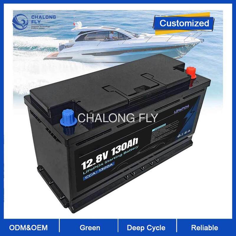 12V 130Ah 1300CCA Marine Lithium Battery with IP67 Waterproof and Lightweight Design for Marine Starting