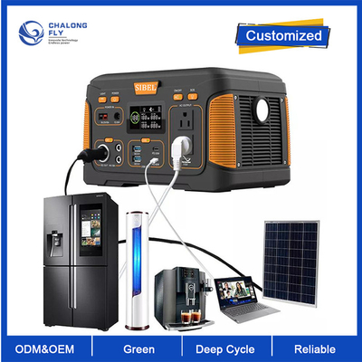 OEM ODM LiFePO4 লিথিয়াম ব্যাটারি পোর্টেবল সোলার পাওয়ার স্টেশন ইউএসবি টাইপ সি ডিসি এসি আউটপুট লিথিয়াম ব্যাটারি প্যাক