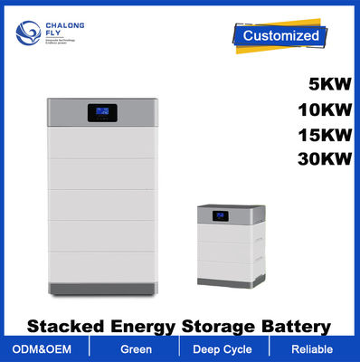 OEM ODM LiFePO4 লিথিয়াম ব্যাটারি 10KW 20KW লিথিয়াম ব্যাটারি প্যাক 51.2V 48V 400A স্ট্যাকড শক্তি সঞ্চয়