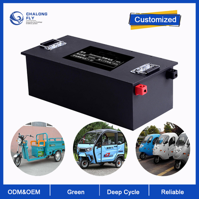 LiFePO4 লিথিয়াম ব্যাটারি 80AH 120AH 300AH কাস্টমাইজড 48V 60V 76V 96V বৈদ্যুতিক হুইলচেয়ার / ট্রাইসাইকেলের জন্য লিথিয়াম-আয়ন ব্যাটারি