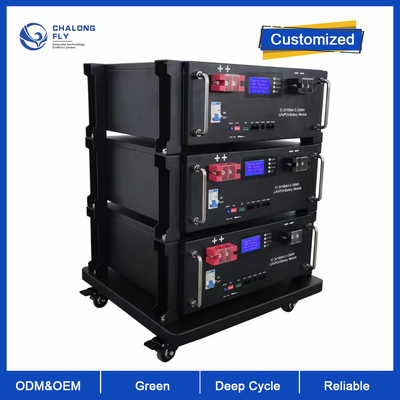 কাস্টমাইজড প্লাগ টাইপ LiFePO4 লিথিয়াম ব্যাটারি 24V 48V 51.2V 100Ah 150Ah 200Ah এমপিপিটি কন্ট্রোলার
