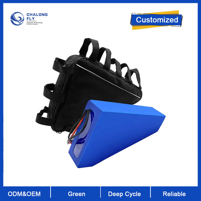 CLF পাইকারি 52V 60V 72V 20Ah 25Ah 30Ah 35Ah ত্রিভুজ লিথিয়াম আয়ন ব্যাটারি ইলেকট্রিক সাইকেলের জন্য সিলিন্ডারিকাল ইবাইক ব্যাটারি