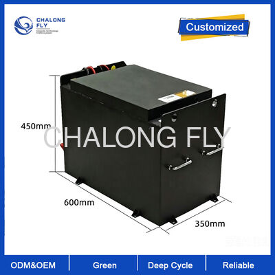 48V 400Ah কমপ্যাক্ট LiFePO4 ফর্কলিফ্ট ব্যাটারি 155Wh/kg উচ্চ শক্তি ঘনত্ব পাতলা নকশা বর্ধিত রানটাইম শিল্প