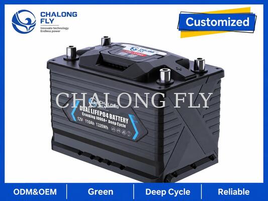 12.8V 110Ah LiFePO4 সামুদ্রিক আরভি ব্যাটারি 1000A ক্র্যাঙ্কিং পাওয়ার এবং 1408Wh গভীর-চক্র শক্তি সহ